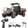 Drfeify RC Tractor, 37 * 15 * 13cm 2.4GHz Full Proportional Remote Control Tractor with Headlight Fog and Sound Simulation (Blue) view 2