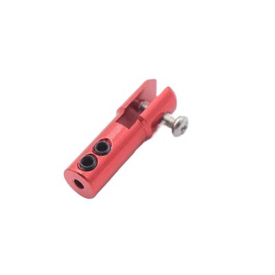1pc M2 2mm Metal Clevis Aluminum M2 Servo Horn Steering Rod Chuck Connector Spare Parts Compatible with RC Boat Airplane Model(Red)