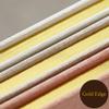 Joss & Lac Design Linen Cover Guest Book, 180GSM Luxury Paper, Gold Edge, Minimalist Style, 10 x 9.6 Inches, 52 Pages (Rose Pink) view 2