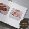 Joss & Lac Design Linen Cover Guest Book, 180GSM Luxury Paper, Gold Edge, Minimalist Style, 10 x 9.6 Inches, 52 Pages (Rose Pink) view 3