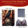 FXIANGWL 9-Pocket Card Binder, Gothic Ravens Grave 540 Pockets Side-Loading Collector Album, Dark Aesthetic Soul Series Card Book with Elastic Band, Fits Game & Sports Cards view 2