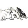 RC Suspension Arm For Losi For Rzr For Baja For Rey 1.0 2.0 1/10 7075Alu Upper Lower Suspension Arms RC Model Car Upgrade Repair Modify Accessories(Silver) view 2