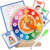 LLTCMAOYI Wooden Clock Teaching Aid, Cognitive Time Toy view 1