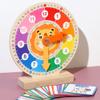 LLTCMAOYI Wooden Clock Teaching Aid, Cognitive Time Toy view 2
