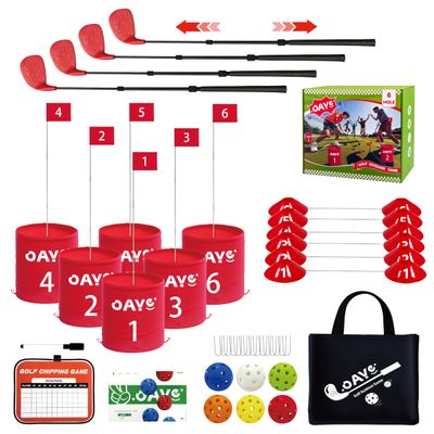 OAYE Backyard Golf Game Set, 6 Hole Lawn Golf with Clubs(4R) & Carry Bag