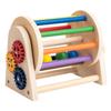 DYNWAVE Wooden Rolling Drum Toy Drum Easy to Hold Crawling Toy Rainbow Ball Kit Toys view 1