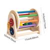 DYNWAVE Wooden Rolling Drum Toy Drum Easy to Hold Crawling Toy Rainbow Ball Kit Toys view 3