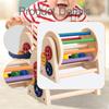 DYNWAVE Wooden Rolling Drum Toy Drum Easy to Hold Crawling Toy Rainbow Ball Kit Toys view 4