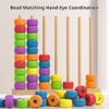 Color Matching Stacking Puzzle Game Fast Pattern Challenge Ring Stack for 2 Players, Competitive Tabletop Brain Teaser with Wooden Racks & Rings, Family Game Night Activity for Kids & Adults view 3