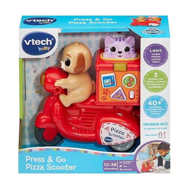 VTech Toy Press & Go Pizza Scooter Interactive Learning