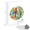 Jigsaw Puzzle 195 Pcs Challenging Round Animals Puzzle Tropical Plants and Parrots Wooden Jigsaw Puzzles for Adults Families view 3