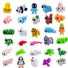 30 pcs Mini 3D Printed Animal Figurines, Flexible Articulated Fidget Toys for Kids, Cute Desk Decor Pets, Party Favors, Goodie Bag Stuffers, Gifts Students Carnival Prizes Rewards view 1