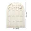 ELEOUTI Wooden Photo Frame First Year Milestone Board Newborn Keepsake Picture Frame Monthly Photo Display for Nursery Decor view 2