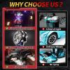 1:10 Big Size Transform RC Car, Gesture Sensing Transformation 2.4GHz Remote Control Car, One Button Deformation to Robot with Lights, Transforming Toy Cars Gift for Kids Age 8-12 Years Old Boys(Red) view 3