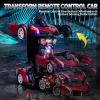 1:10 Big Size Transform RC Car, Gesture Sensing Transformation 2.4GHz Remote Control Car, One Button Deformation to Robot with Lights, Transforming Toy Cars Gift for Kids Age 8-12 Years Old Boys(Red) view 4