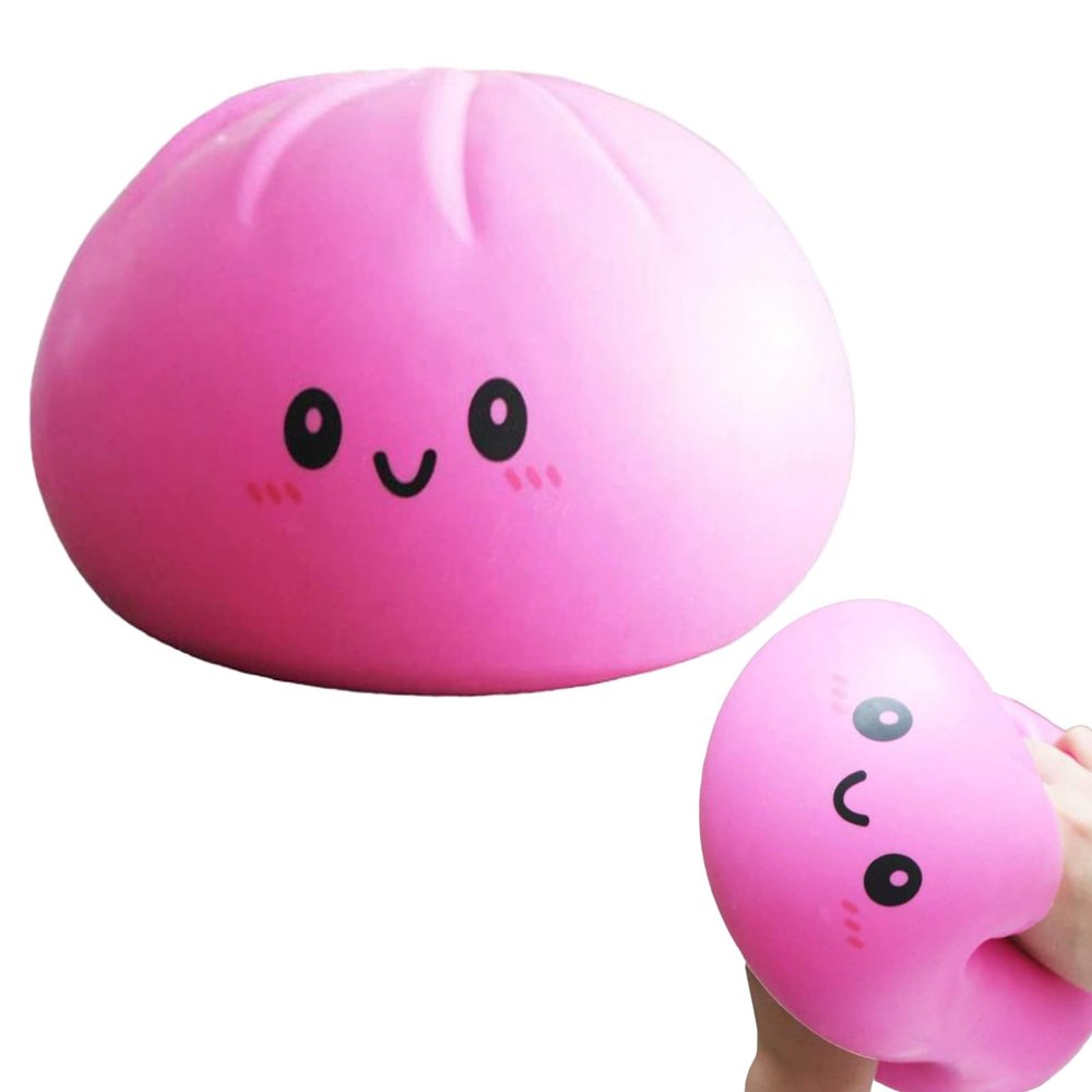 10in Extra Large Dumpling Stress Relief Squishy Toy | 25cm Slow-Rise Dumpling Squishy | Super Soft & Comfortable, Anxiety Relief, Fun Fidget Gift (Pink)