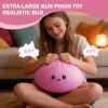 10in Extra Large Dumpling Stress Relief Squishy Toy | 25cm Slow-Rise Dumpling Squishy | Super Soft & Comfortable, Anxiety Relief, Fun Fidget Gift (Pink) view 2