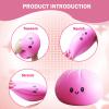10in Extra Large Dumpling Stress Relief Squishy Toy | 25cm Slow-Rise Dumpling Squishy | Super Soft & Comfortable, Anxiety Relief, Fun Fidget Gift (Pink) view 3