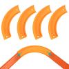 90 Degree Banked Turn Combo Pack of 4 for Hot Wheels Compatible Track Set,Combined into 180 Degrees (Orange) view 1