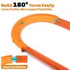 90 Degree Banked Turn Combo Pack of 4 for Hot Wheels Compatible Track Set,Combined into 180 Degrees (Orange) view 3