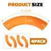 90 Degree Banked Turn Combo Pack of 4 for Hot Wheels Compatible Track Set,Combined into 180 Degrees (Orange) view 4