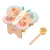 Classic World Wooden Toy Hammer Bench Butterfly for Toddlers view 2