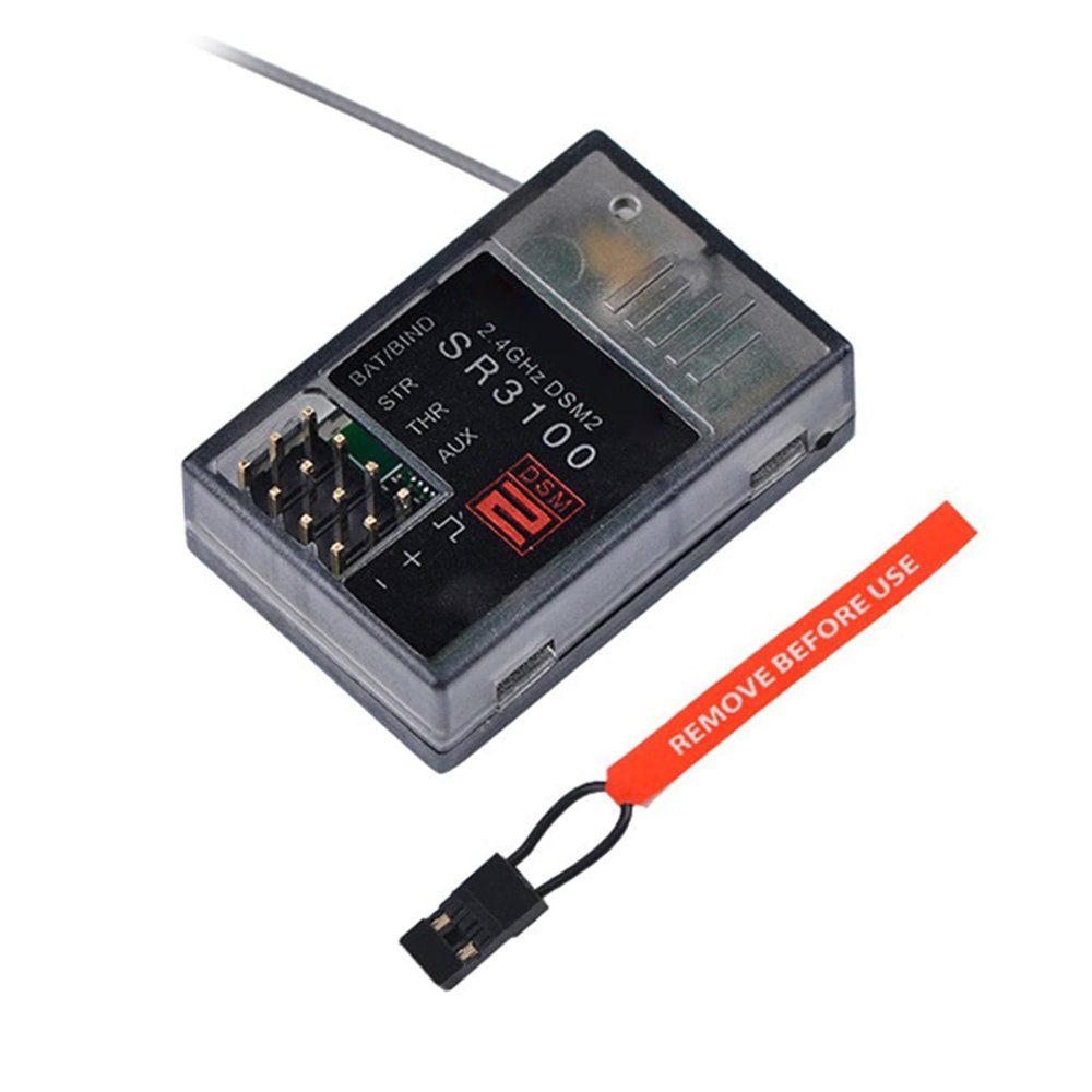 2.4GHz Receiver SR3100 3CH DSM2 Spectrum Expansion Protocal Fast Response Rate for Vehicles and Ship Models Repair for Car Boat Vehicle Models