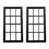 2pcs Black Dollhouse Windows Dollhouse Furniture 1 : 12 Scale Miniature 6-Pane Window Frame DIY Mini House Decoration Window Model Dollhouse Accessories view 1