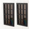 2pcs Black Dollhouse Windows Dollhouse Furniture 1 : 12 Scale Miniature 6-Pane Window Frame DIY Mini House Decoration Window Model Dollhouse Accessories view 2