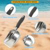 4 Pcs Beach Sand Shovel Kit, Stainless Steel Beach Mesh Shovel Sand Sifters view 3