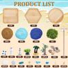 BEAMARKER Ocean Zen Garden Kit for Desk DIY Mini Sandbox Sand Table Kit with Bamboo Coaster Rake Decorative Sand Cobblestone Shell Beads Resin Decorations Artificial Plants Moss Desktop Decor view 2