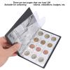 Adfaga Collection Book 10 Pages 120 Holder Portable Compact Durable Storage Album for Collectors Numismatists Red Blue Black 15x11cm (Black) view 4