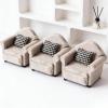 3 Sets 1:12 Scale Mini Dollhouse Couch with Pillow, Mini Furniture Single Sofa Chairs Micro Scene Decoration Dollhouse Furniture & Accessories Photo Props view 4