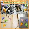 3D Printed Magnetic Axolotl Animals - 4PCS Articulated Salamander Toys for Adults, Decorative for Home, Office, KitchenRefrigerator, Metal Surfaces, Stocking Stuffers Bulk, Birthday Party Halloween view 3