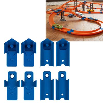 Compatible with Hot Wheels Track Adapters 8-Pack, Speed Snap to Classic Orange Track Connectors Male and Female for Easy Expansion,4 Styles, Multiple Combination Methods