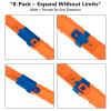 Compatible with Hot Wheels Track Adapters 8-Pack, Speed Snap to Classic Orange Track Connectors Male and Female for Easy Expansion,4 Styles, Multiple Combination Methods view 2