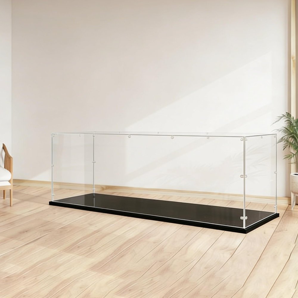 28 30 31 in Rectangle Extra Large Acrylic Case Display, Clear Figure Display Case for Toys, Stackable Dustproof Showcase Cube Box, Easy Assemble(30x10x10cm/12x4x4in)