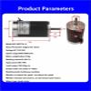 12V 24V 38mm Micro Speed Motor Small Generator Can CW CCW High-Speed Motor Silent WS-38ZYT64-R(Motor and Bracket,2000RPM,24V) view 4