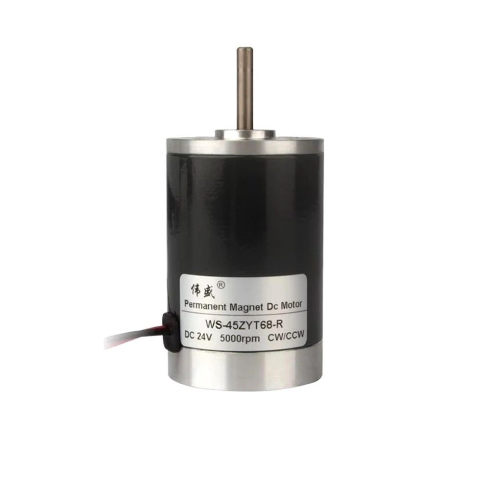 1PCS 12V 24V High Speed Motor 45mm Miniature Speed Regulation Small Motor Can CW CCW Silent(Only Motor,3500RPM,DC 12V)