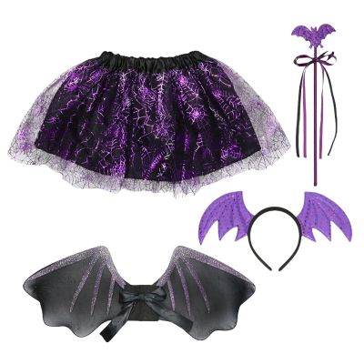 Children Bat Cosplay Set Cute Headwear Animal Costume Set for Stage Performance, Height under 100cm