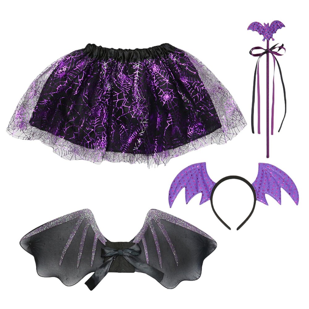 Children Bat Cosplay Set Cute Headwear Animal Costume Set for Stage Performance, Height under 100cm