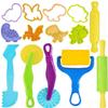Jaeespon 14Pcs Dough Tools Play for Kids-Dough Accessories Dinosaur Rolling Pins Cutters Roller, Party Favors Toy for Ages 3+ view 1