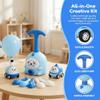 Animal Air Powered Balloon Car Toy, Children's Balloon Car,early Education and Intelligence, Air Powered Balloons Cars Launcher Set, 2-in-1 Races on Ground & Flies in Air for Party Fun (#A+2car) view 2