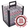 Pick Your Chips | The Ultimate Poker Chip Set in Case | 14-gram Heavy Clay Composite | Custom Build Your Casino Chips for Tournament or Cash Game, Texas Holdem or Blackjack (1,000-count Acrylic) view 1