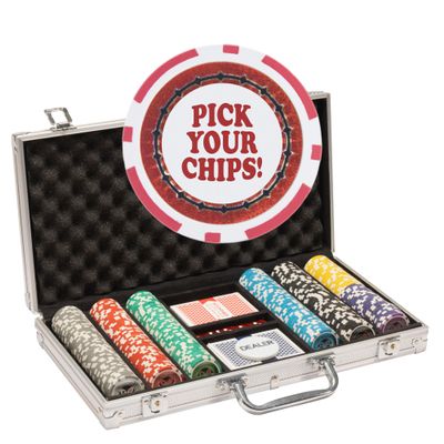 Pick Your Chips | The Ultimate Poker Chip Set in Case | 14-gram Heavy Clay Composite | Custom Build Your Casino Chips for Tournament or Cash Game, Texas Holdem or Blackjack (300-count Aluminum)