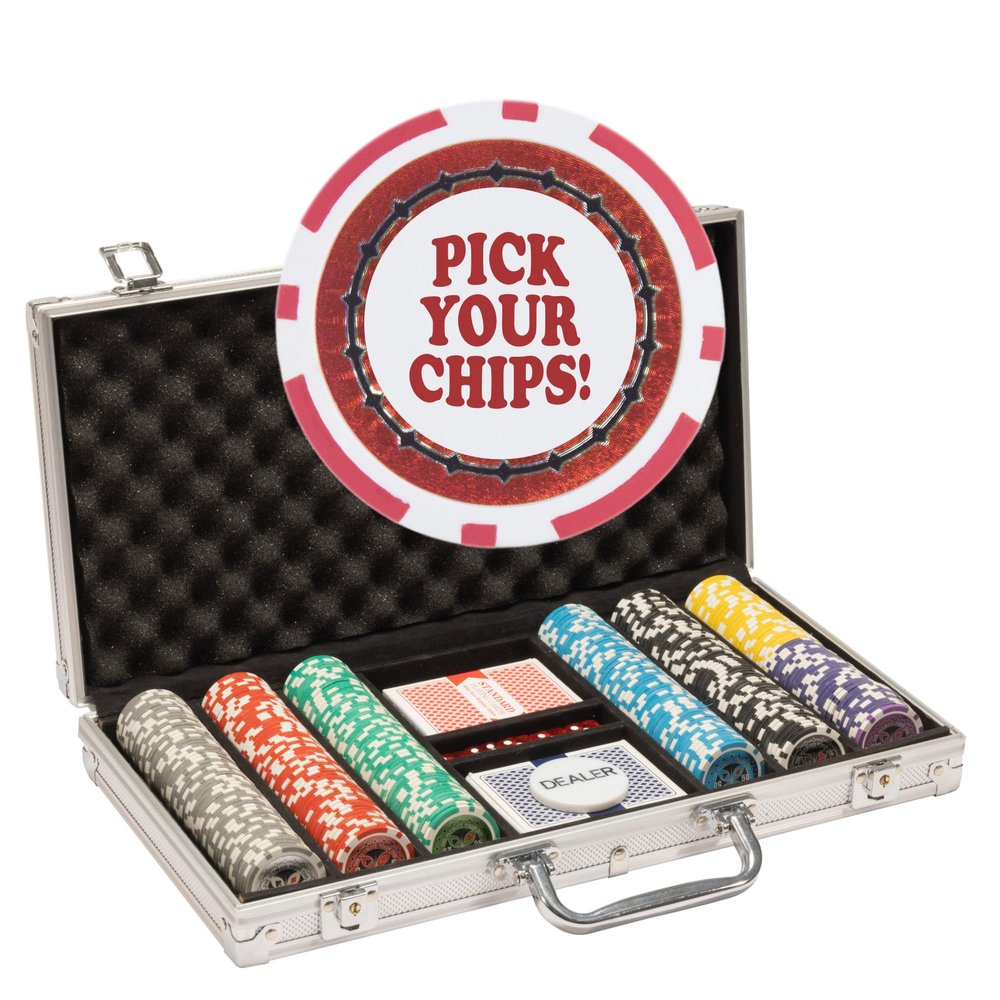 Pick Your Chips | The Ultimate Poker Chip Set in Case | 14-gram Heavy Clay Composite | Custom Build Your Casino Chips for Tournament or Cash Game, Texas Holdem or Blackjack (300-count Aluminum)