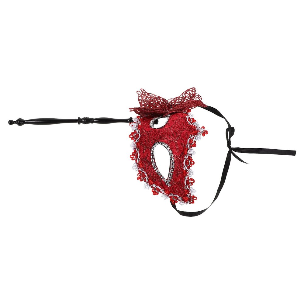 BESPORTBLE Butterfly Dragon Prom Mask with Stick for Women and Men Handheld Masquerade Party Mask Mardi Gras Ball Costume Accessory