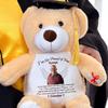 A Hug From Heaven On Graduation - Personalized Teddy Bear 2026, Custom Photo Memorial Graduation Gift for Grandson, Granddaughter from Grandpa, Grandma, Sympathy Message Class of 2026 Bear from Heaven view 2