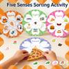 5 Senses Sorting Activity Five Senses Learning Cards with Loop Dots Educational Sensory Game for Fine Motor Skills Homeschool Supplies Teacher Must Haves view 3