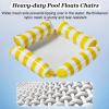 Heavy-Duty PVC Pool Chaise Lounge Chairs Floating, Swimming Inflatable Float in-Pool Lounger for Hotel/Guesthouse/Holiday Villa/Campsite/Beach Club(ligjt Grey,4pack) view 4